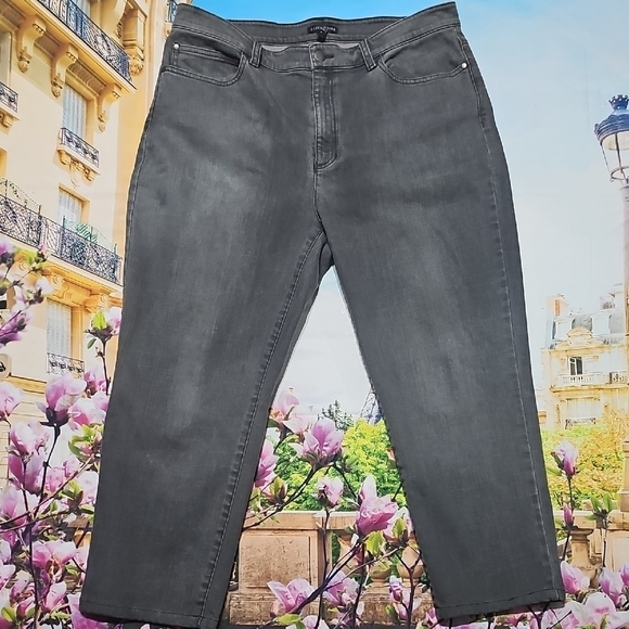 Eileen Fisher Gray‎ Denim Capri Jeans Size 16 - Picture 1 of 5